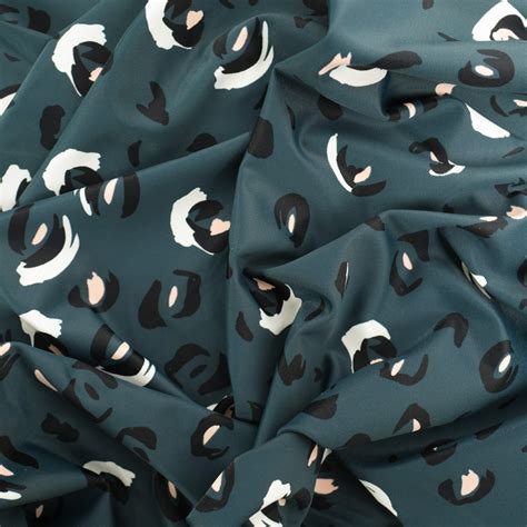 Tissu Lycra Graou Nude Fond Vert Bouteille Mercerine