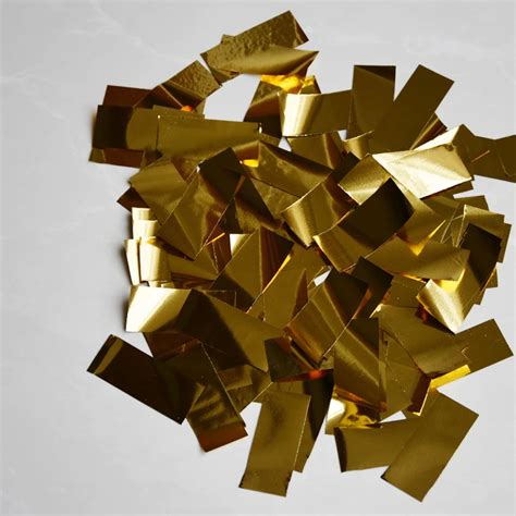 Золотая retangal 2*5 см, бумага из фольги, конфетти, измельченная ...
