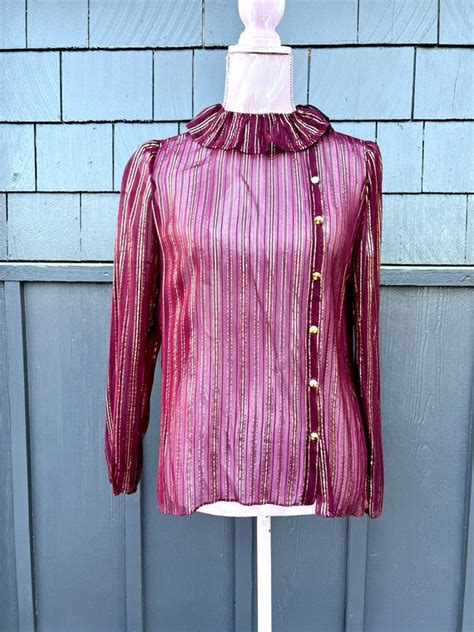 Sheer Ruffle Vintage Blouse Gem