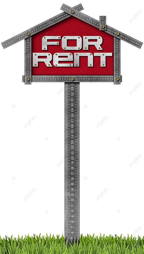 House For Rent Sign Metallic Meter Estate Shape Signboard Photo