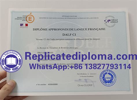 Is it possible to buy DALF C1 online? - replicatediploma.com