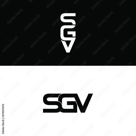 Sgv Letter Original Monogram Logo Design Stock Vector Adobe Stock