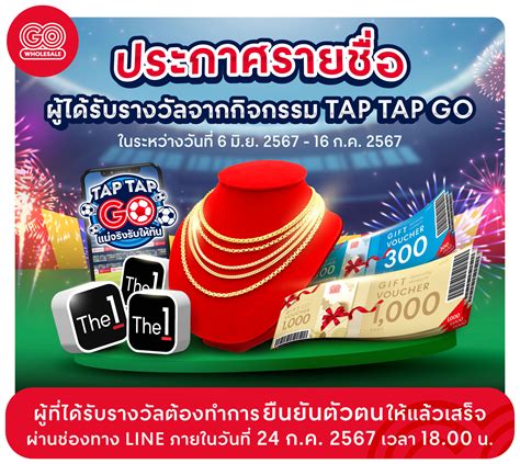 ประกาศผู้โชคดีที่ได้รับรางวัลจากกิจกรรม TAP TAP GO - Central Food Wholesale