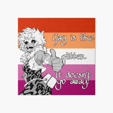 My Hero Academia Mina Ashido Lesbian Pride Flag Art Board Print For Sale By Queerwriter