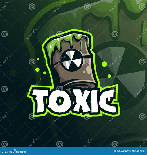 Toxic Mascot Logo Design Vector With Modern Illustration Concept Style
