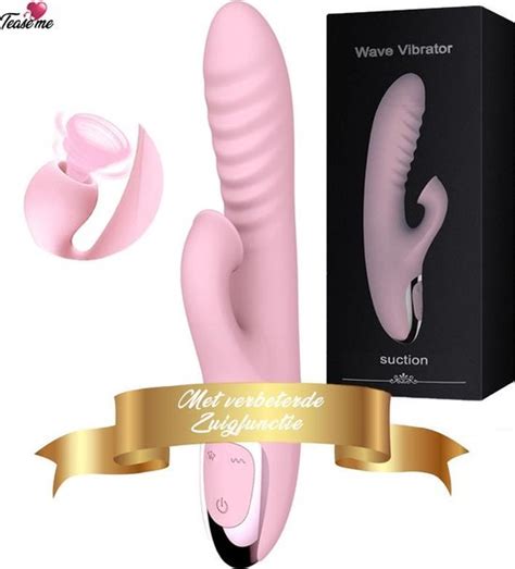 2 In 1 Dildo Vibrator Met Zuigfunctie 12 Standen Discreet Verzonden