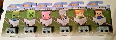 Minecraft Hot Wheels Mine Cart Complete Lot Of