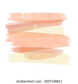 Orange Nude Brush Stroke Watercolor Splashes Stock Vector Royalty Free