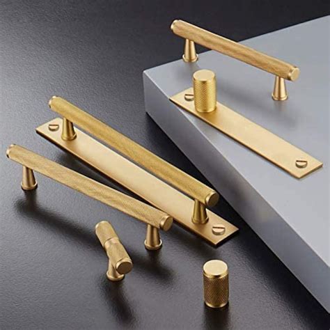 Knurled Drawer Pulls Knobs Pulls With Backplates Made In Solid Brass