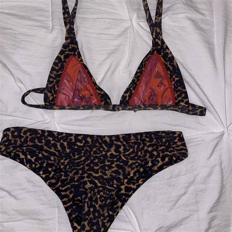 Beach Riot Cheetah Print Bikini Both Size Xs And Depop