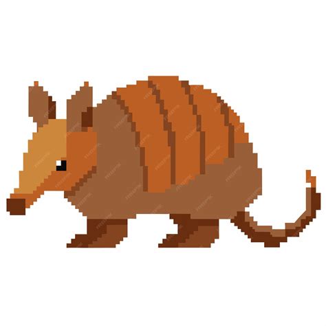 Premium Vector | Pixel Art Armadillo Illustration in Retro 8 Bit Style