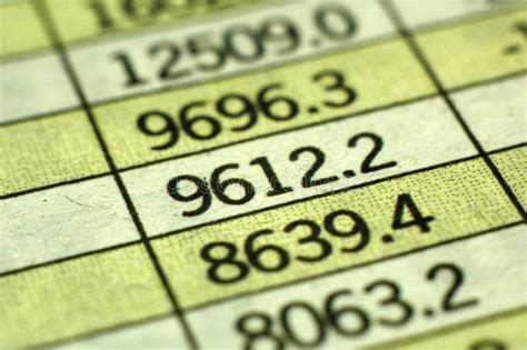 financial figures stock photography image