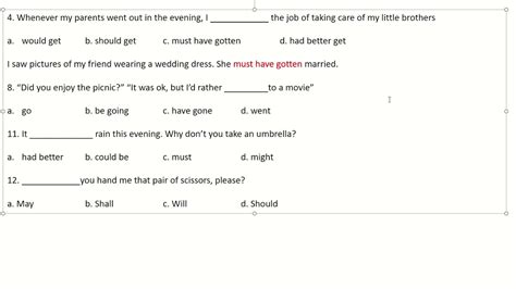 Exercícios Modal Verbs 9o Ano Com Gabarito - Exercícios Modal Verbs 9o Ano Com Gabarito - RETOEDU