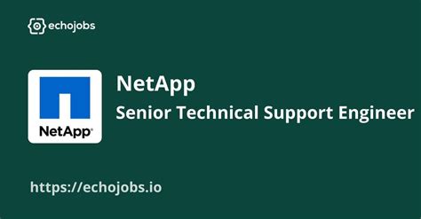 Netapp Is Hiring Senior Technical Support Engineer Hardware Ireland