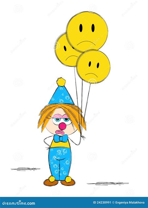 Clown With Balloon Stock Vector Illustration Of Cartoon 24230991