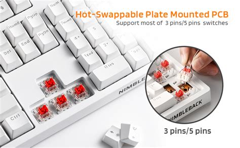 Ltc Nb Nimbleback Wired Mechanical Keyboard Hot Swappable Keys Rgb Backlit Gaming