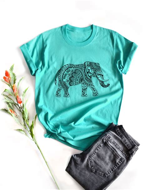 Elephant Bohemian Shirt Elephant T Shirt Elephant Day T Shirt Etsy