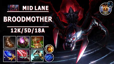 Broodmother Mid Lane 7 31b Great Farming With Mid BM Dota 2