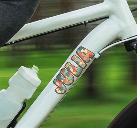 Fahrrad Aufkleber Bunter Name Tenstickers