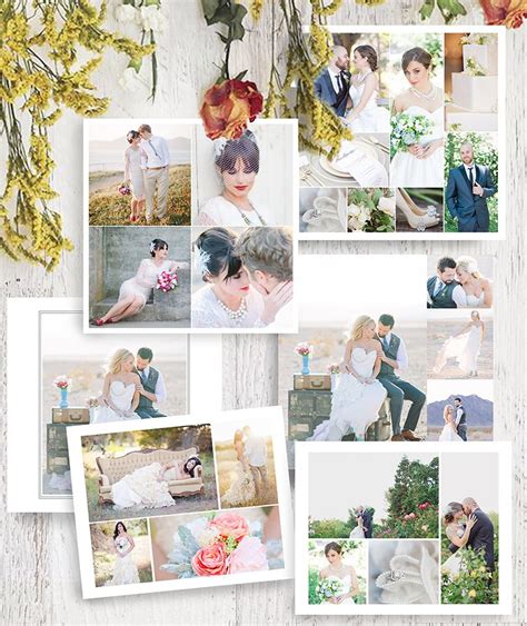 Wedding Collage Photoshop Template Collection Wedding