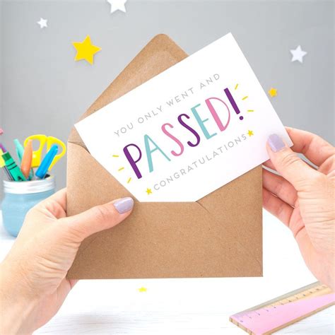 You Passed Card Joanne Hawker How To Pass Exams Exam Cards Exam Results