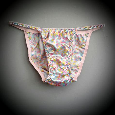 Women S Satin String Bikini Panties Etsy