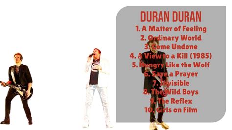 Duran Duran Chart Toppers Compilation For 2024 Supreme Hits Lineup Cool As A Cucumber Youtube