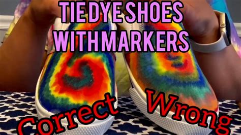 How To Tie Dye Shoes Using Markers Sharpies YouTube