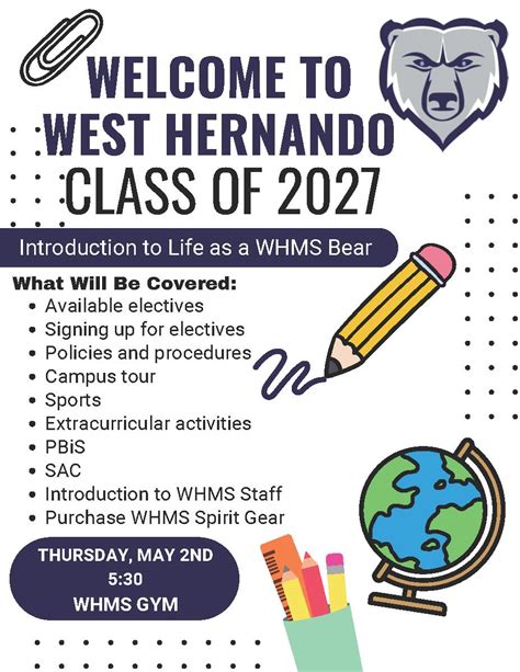 Incoming 6th Grade Orientation May 2 2024 West Hernando Middle School