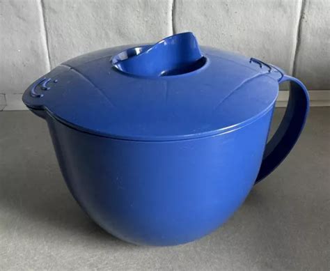 TUPPERWARE PICHET MICROCOOK 1 litre cuisson micro ondes Bleu gradué EUR