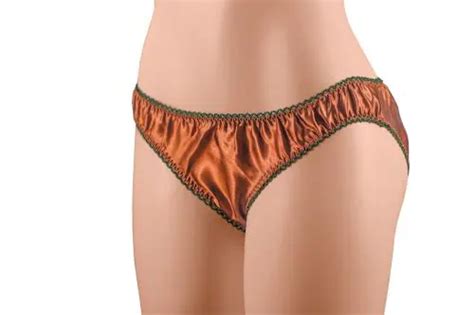 Buy Merise Womens Sexy Silk Satin Bikini Panties Olive Lace Brown Medium Online At Best Prices