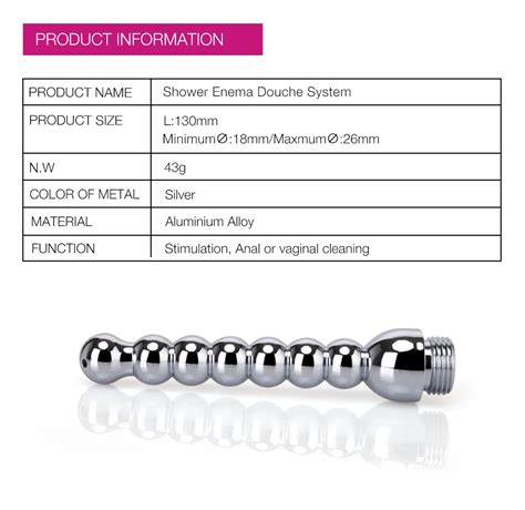 Anal Toys Wholesale Aluminium Alloy Douche Anal Anal Shower Metal Dildo Sex Toys Adult Juguetes