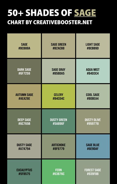 50 Shades Of Sage Color (Names, HEX, RGB, CMYK Codes) –, 51% OFF