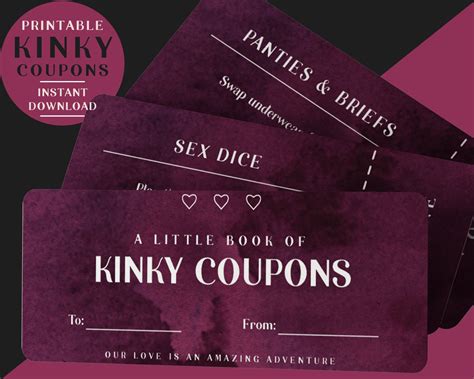 Printable Kinky Sex Coupons A Naughty Coupon Book Of Sex Etsy