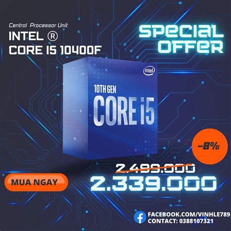 Cpu Intel Core I5 10400f 290ghz Turbo 43ghz 6 Nhân 12 Luồng 12mb Lga 1200 Mixasale