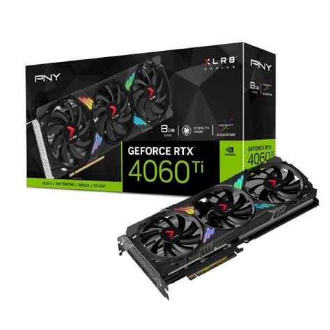 PNY GeForce RTX 4060 Ti 8GB XLR8 Gaming VERTO EPIC-X RGB Triple Fan ...