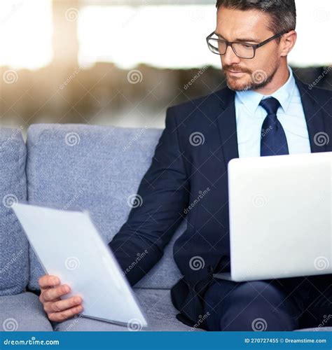 Staying Up To Date with the Latest Business Developments. a Businessman