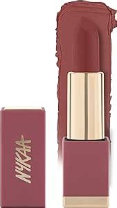 Nykaa Brown Matte Luxe Lipstick Nude Pink Vintage For Velvel Matte Finish High Pigmente