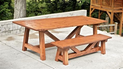 How To Build A Farmhouse Table And Benches For 250 Woodworking Diy