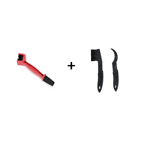 Комплект щёток для чистки кассеты и цепи велосипеда, красный - купить с ...