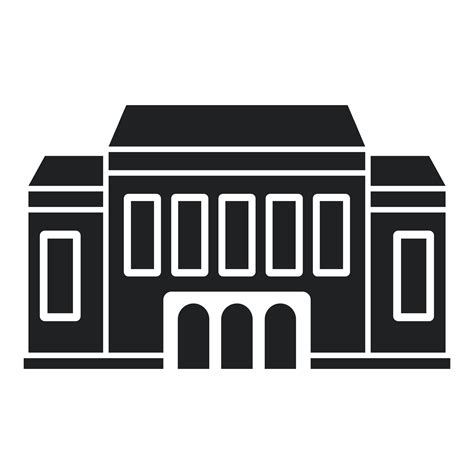 School Building Icon Simple Vector Campus College 16159486 Vector Art
