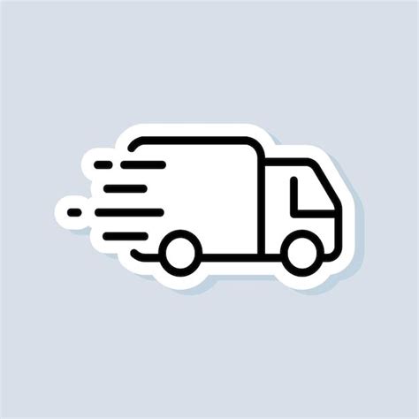 Premium Vector Free Shipping Sticker Free Delivery Badge With Truck