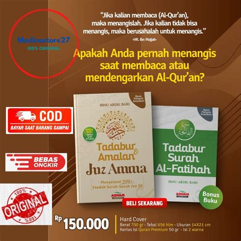 Jual Buku Tadabur Dan Amalan Juz Amma Bonus Tadabur Surat Al Fatihah