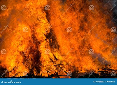 large fire stock image image  black debris light