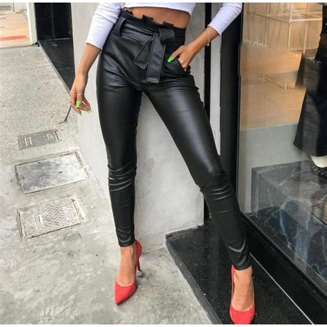 Cal A Legging Cirre Hot Estilo Couro Fake Cintura Alta Preta Shopee Brasil