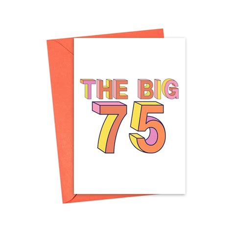 Funny 75th Birthday Cards - Etsy