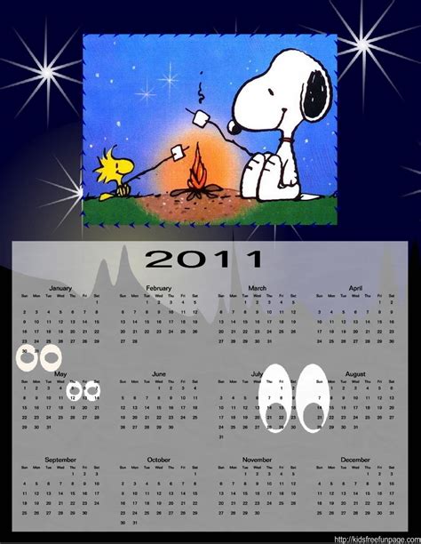 Snoopy Calendar 2011 - Snoopy Fan Art (18603720) - Fanpop