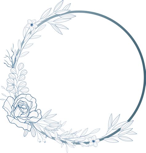 Flower Frame Wreath Ring Watercolor Illustration 11117373 Png