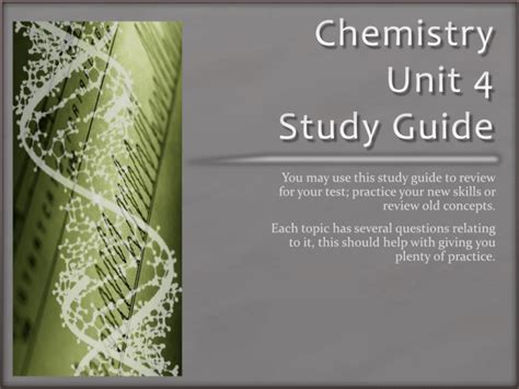 Unit 1 Chemistry