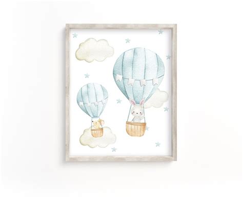 Hot Air Balloon Nursery Print Oh The Places You Will Go Etsy